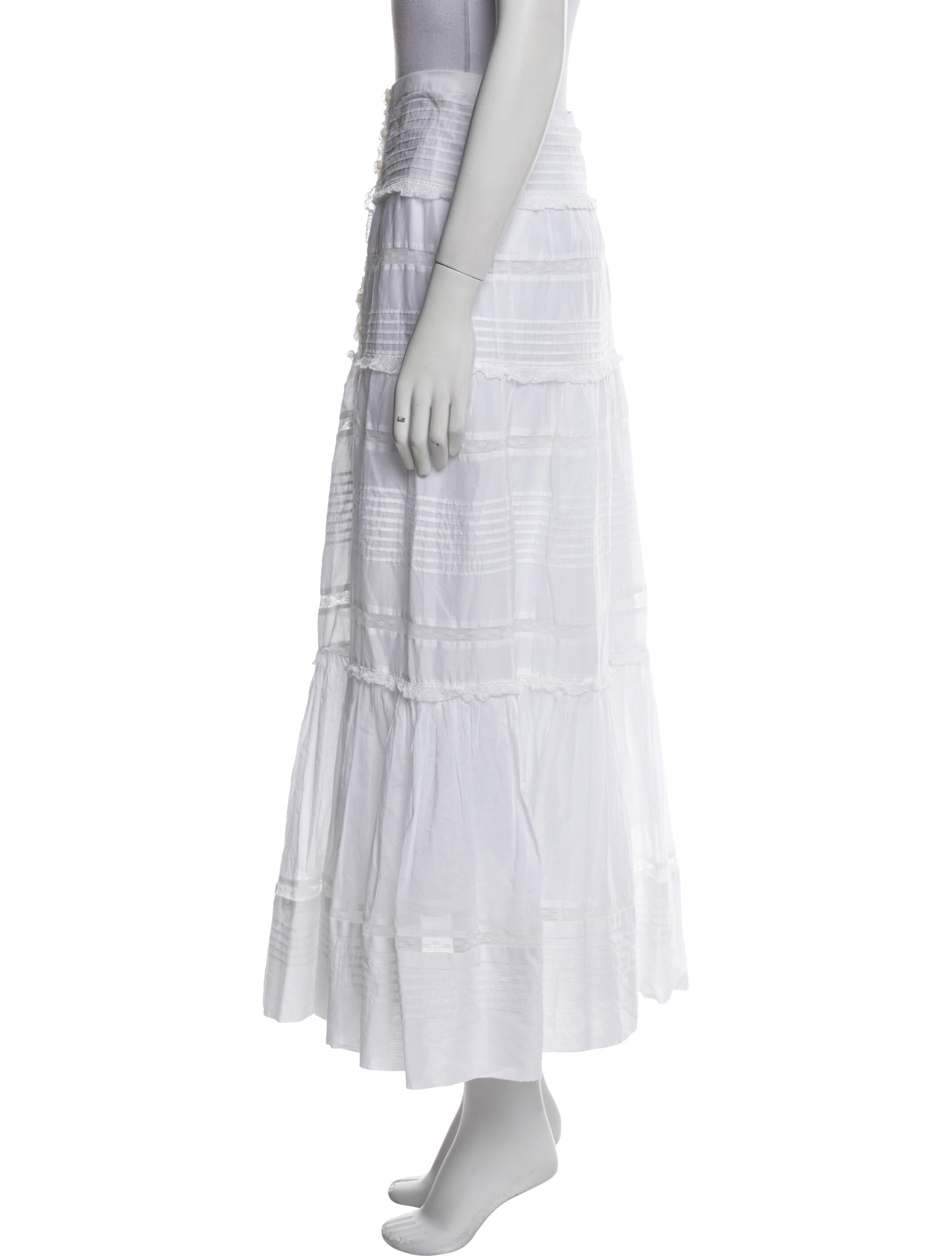 Étoile Isabel Marant Ruffle Embellishment Midi Length Skirt w/ Tags