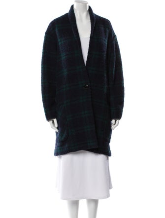 Étoile Isabel Marant Wool Plaid Print Coat