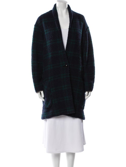 Étoile Isabel Marant Wool Plaid Print Coat
