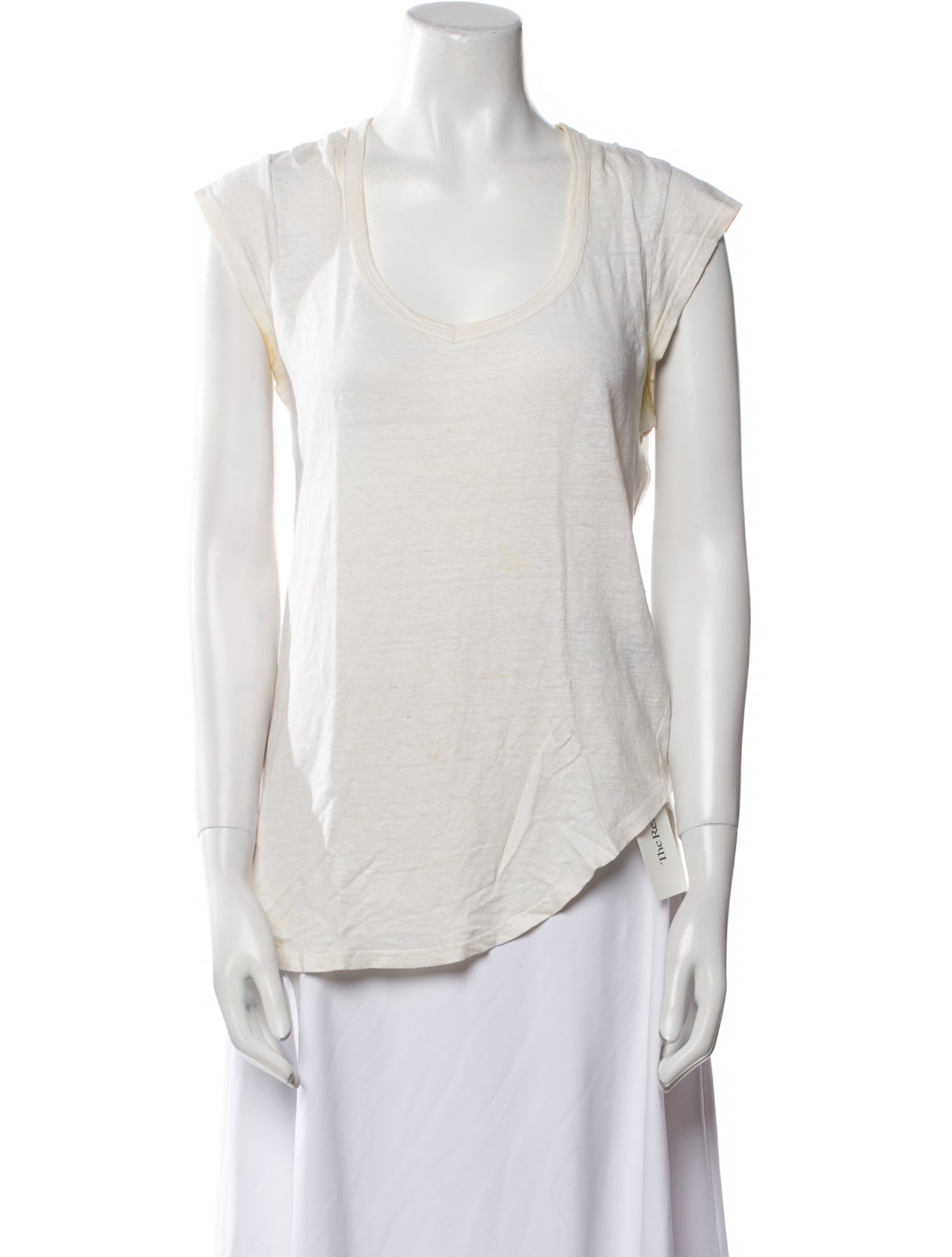Étoile Isabel Marant Linen Scoop Neck T-Shirt