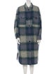 Étoile Isabel Marant Wool Plaid Print Faux Fur Coat