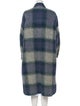 Étoile Isabel Marant Wool Plaid Print Faux Fur Coat
