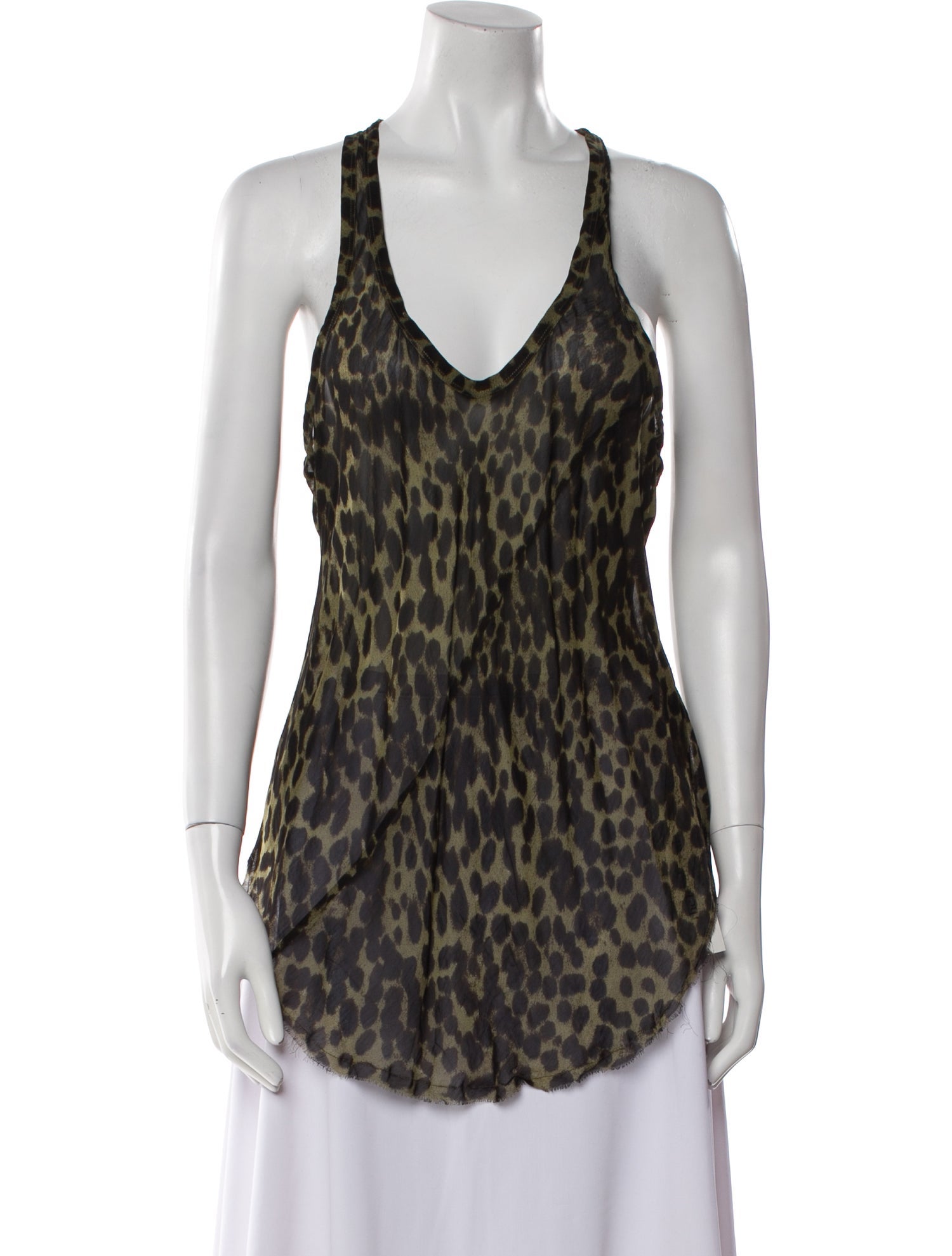 Étoile Isabel Marant Animal Print V-Neck Top