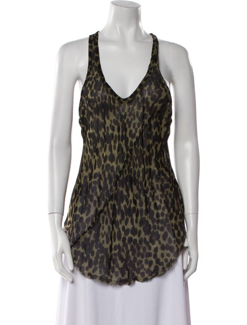Étoile Isabel Marant Animal Print V-Neck Top