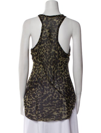 Étoile Isabel Marant Animal Print V-Neck Top