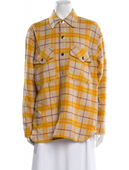 Étoile Isabel Marant Virgin Wool Plaid Print Jacket