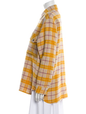 Étoile Isabel Marant Virgin Wool Plaid Print Jacket