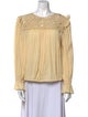 Étoile Isabel Marant Scoop Neck Long Sleeve Blouse