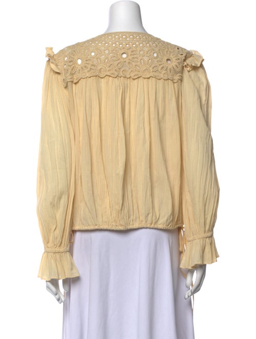 Étoile Isabel Marant Scoop Neck Long Sleeve Blouse