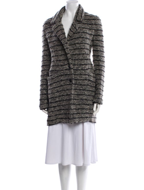 Étoile Isabel Marant Wool Tweed Pattern Faux Fur Coat
