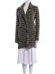 Étoile Isabel Marant Wool Tweed Pattern Faux Fur Coat