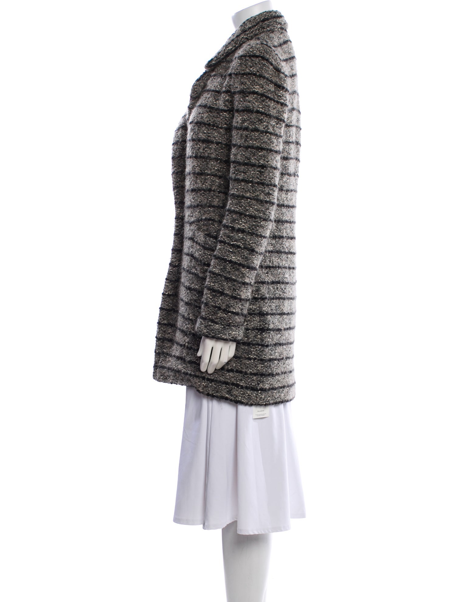 Étoile Isabel Marant Wool Tweed Pattern Faux Fur Coat