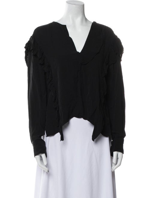 Étoile Isabel Marant V-Neck Long Sleeve Blouse