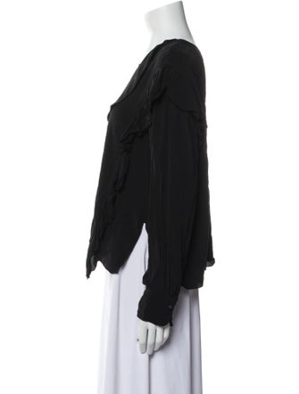 Étoile Isabel Marant V-Neck Long Sleeve Blouse