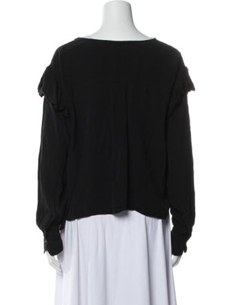 Étoile Isabel Marant V-Neck Long Sleeve Blouse