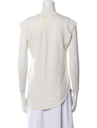 Étoile Isabel Marant Linen Scoop Neck Top