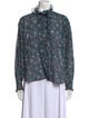 Étoile Isabel Marant Floral Print Mock Neck Blouse