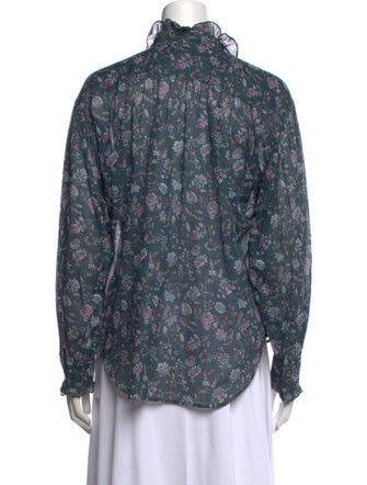Étoile Isabel Marant Floral Print Mock Neck Blouse