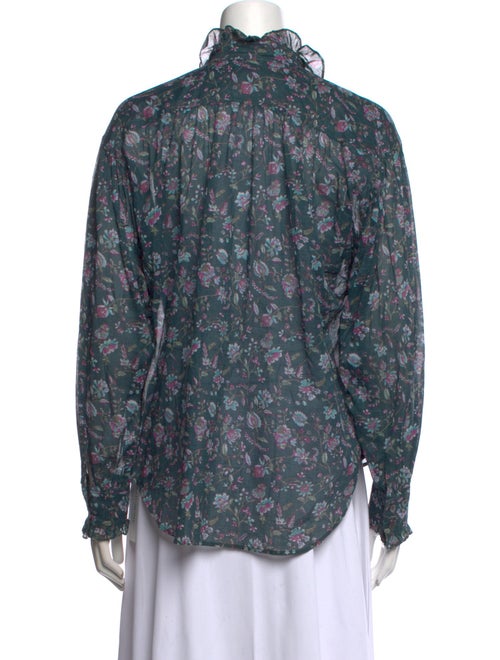 Étoile Isabel Marant Floral Print Mock Neck Blouse