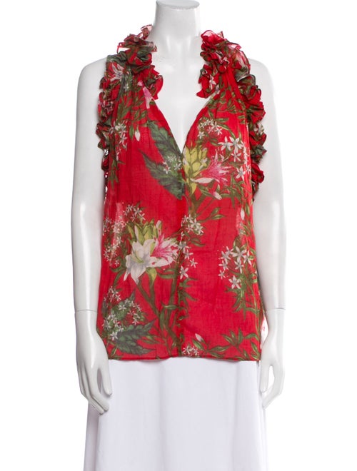 Étoile Isabel Marant Floral Print V-Neck Blouse