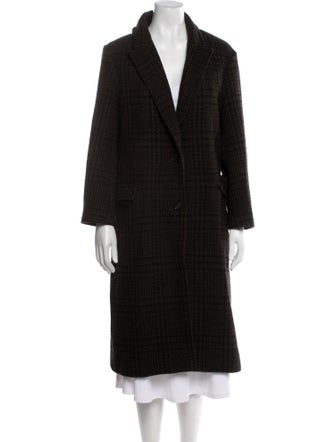 Étoile Isabel Marant Plaid Print Faux Fur Coat
