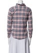 Étoile Isabel Marant Plaid Print Three-Quarter Sleeve Button-Up Top