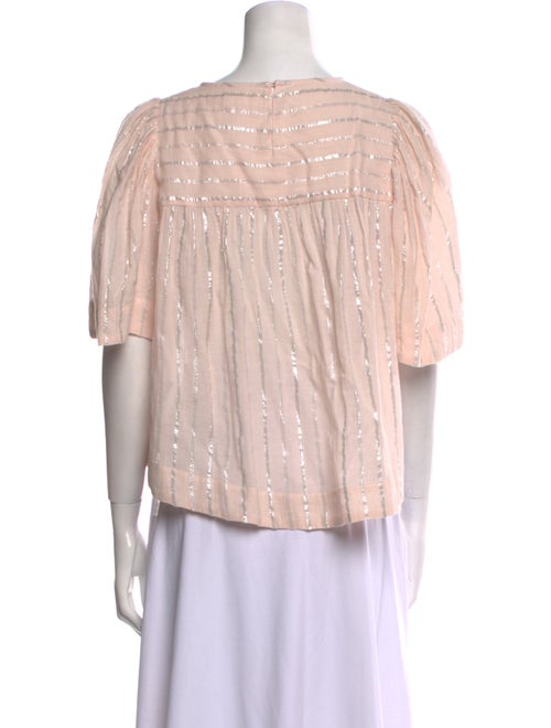 Étoile Isabel Marant Bateau Neckline Short Sleeve Blouse