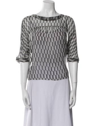 Étoile Isabel Marant Silk Printed Crop Top