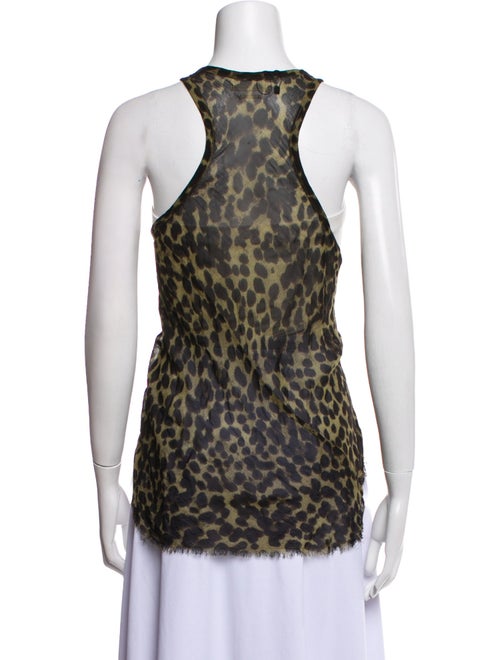 Étoile Isabel Marant Animal Print Scoop Neck Top
