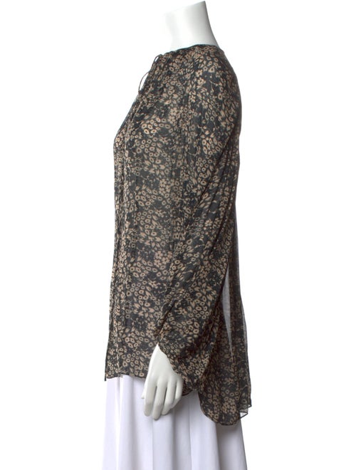 Étoile Isabel Marant Floral Print Tie Neck Blouse