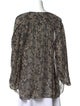 Étoile Isabel Marant Floral Print Tie Neck Blouse