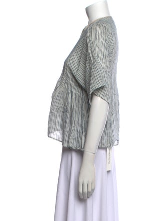 Étoile Isabel Marant Striped V-Neck Crop Top