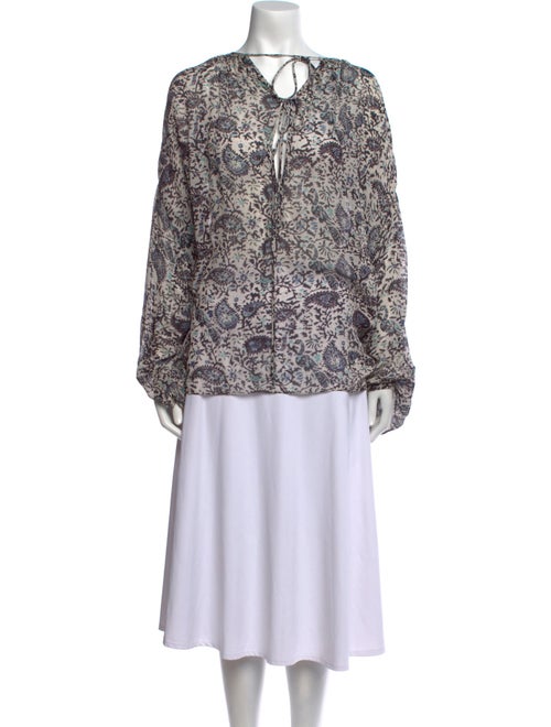 Étoile Isabel Marant Printed Mock Neck Blouse
