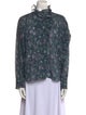 Étoile Isabel Marant Floral Print Mock Neck Blouse