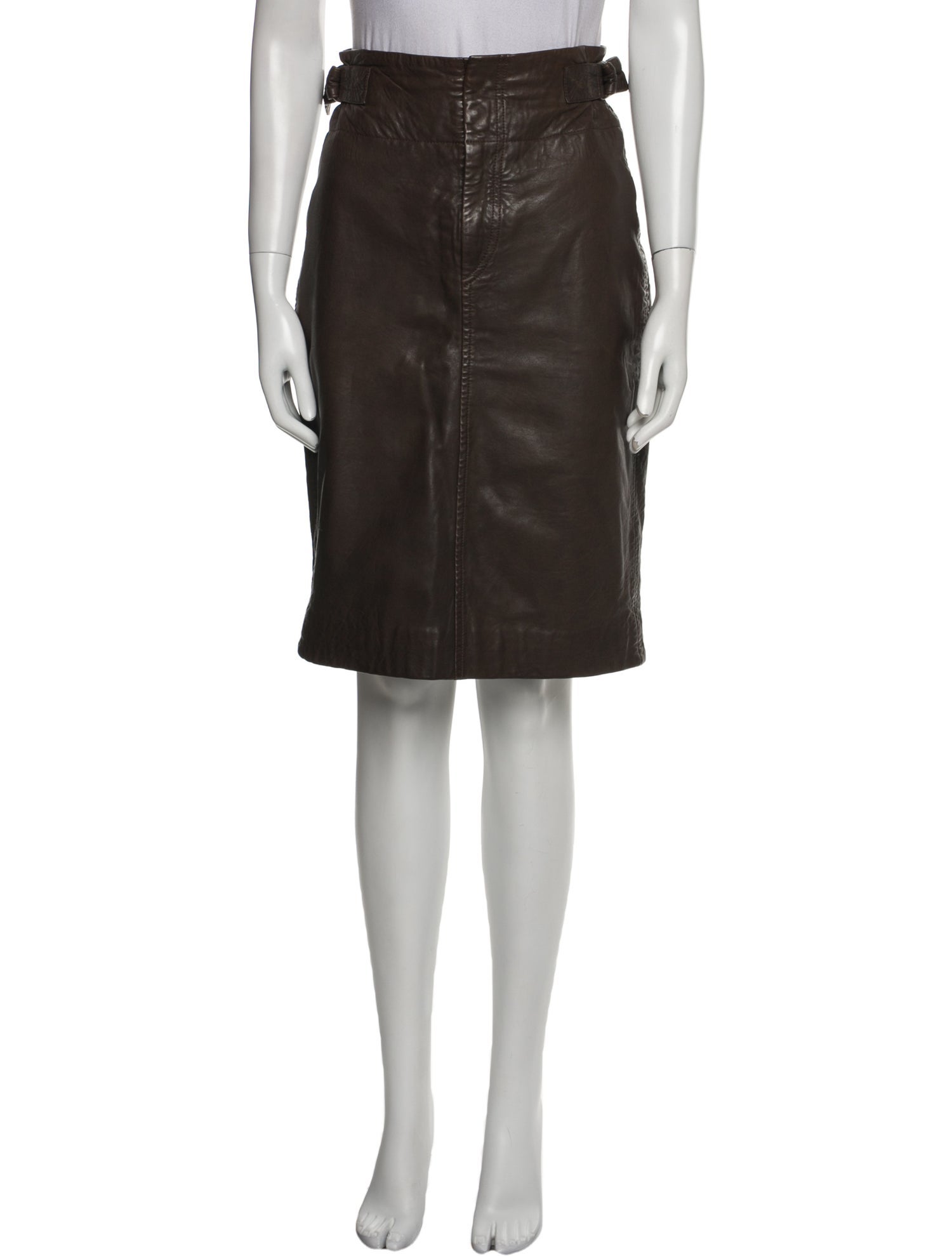 Étoile Isabel Marant Lamb Leather Knee-Length Skirt