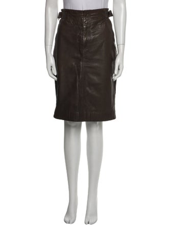 Étoile Isabel Marant Lamb Leather Knee-Length Skirt