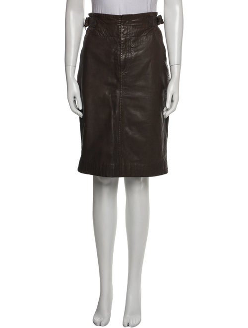 Étoile Isabel Marant Lamb Leather Knee-Length Skirt