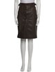 Étoile Isabel Marant Lamb Leather Knee-Length Skirt