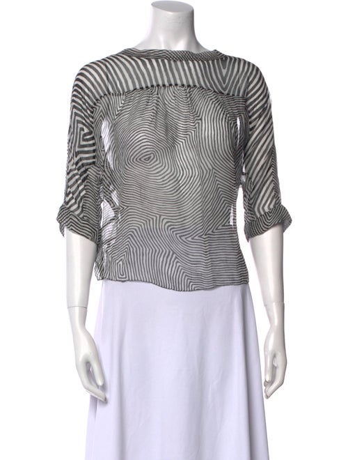 Étoile Isabel Marant Silk Striped Crop Top