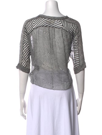 Étoile Isabel Marant Silk Striped Crop Top