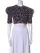 Étoile Isabel Marant Floral Print Crew Neck Crop Top