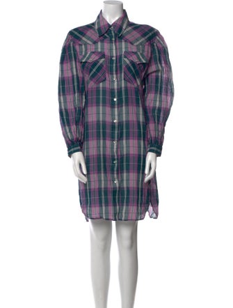 Étoile Isabel Marant Plaid Print Mini Dress