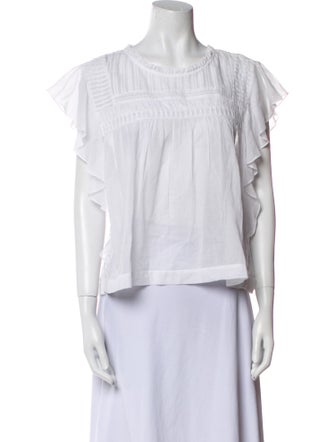 Étoile Isabel Marant Bateau Neckline Short Sleeve Blouse