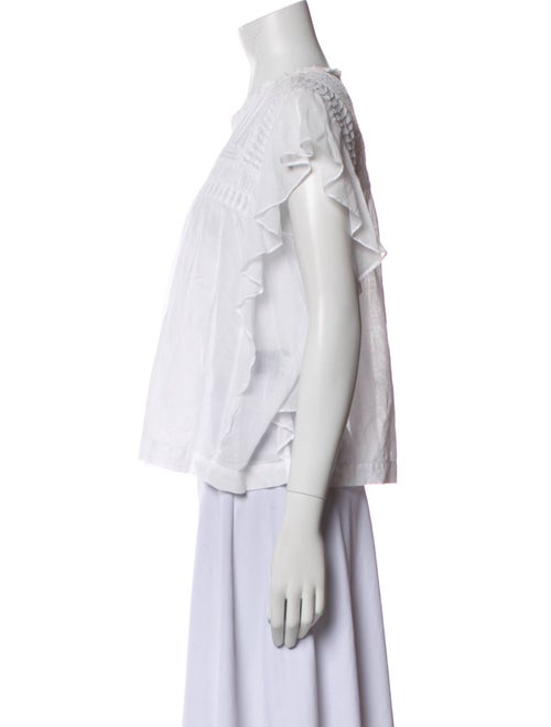 Étoile Isabel Marant Bateau Neckline Short Sleeve Blouse