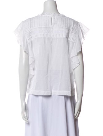 Étoile Isabel Marant Bateau Neckline Short Sleeve Blouse