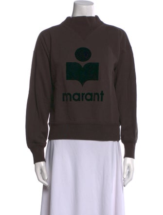 Étoile Isabel Marant Graphic Print Mock Neck Sweatshirt