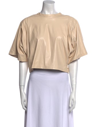 Étoile Isabel Marant Bateau Neckline Short Sleeve Crop Top