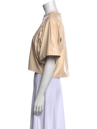 Étoile Isabel Marant Bateau Neckline Short Sleeve Crop Top