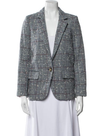 Étoile Isabel Marant Wool Plaid Print Blazer