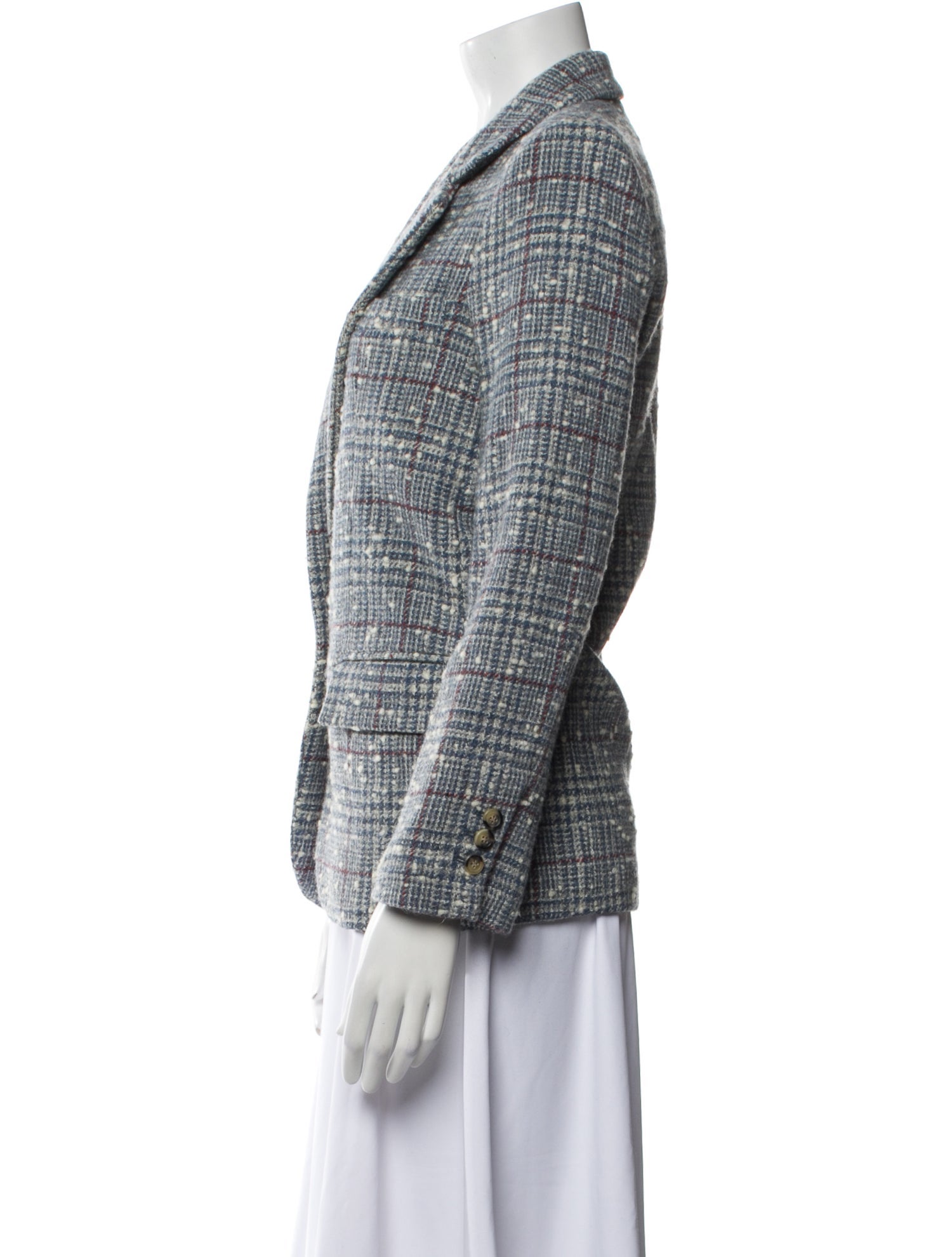 Étoile Isabel Marant Wool Plaid Print Blazer